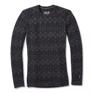 Merino 250 Baselayer Top Black Pattern